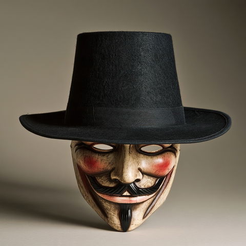 Guy Fawkes mask style (Genres), Midjourney V8.2