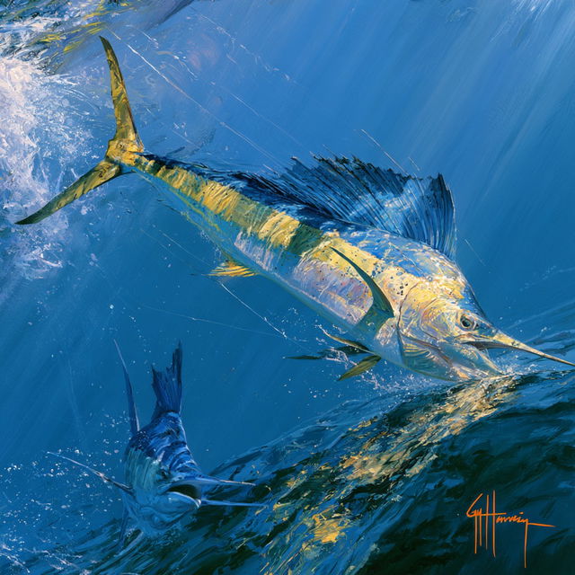 Guy Harvey style, Midjourney V8.2, render 2 of 4