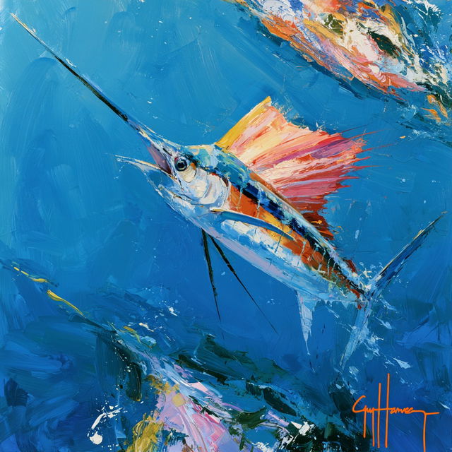 Guy Harvey style, Midjourney V8.2, render 3 of 4