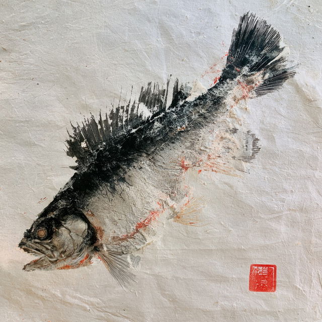 Gyotaku style, Midjourney V8.2, render 3 of 4
