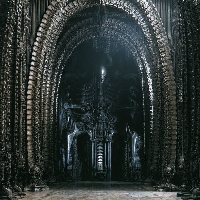 H. R. Giger style, Midjourney V8.2, render 1 of 4