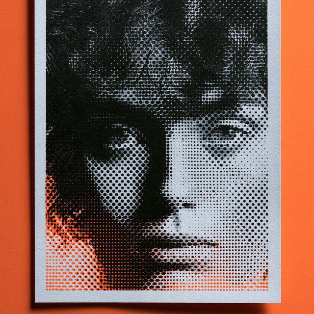 Halftone print style, Midjourney V8.2, render 1 of 4