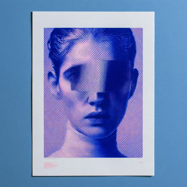 Halftone print style, Midjourney V8.2, render 4 of 4