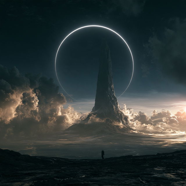 Halo style, Midjourney V8.2, render 2 of 4