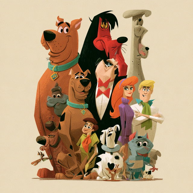 Hanna-Barbera style, Midjourney V8.2, render 1 of 4