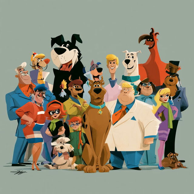 Hanna-Barbera style, Midjourney V8.2, render 4 of 4