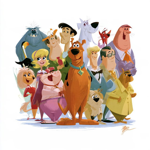 Hanna-Barbera style, Midjourney V8.2, render 3 of 4