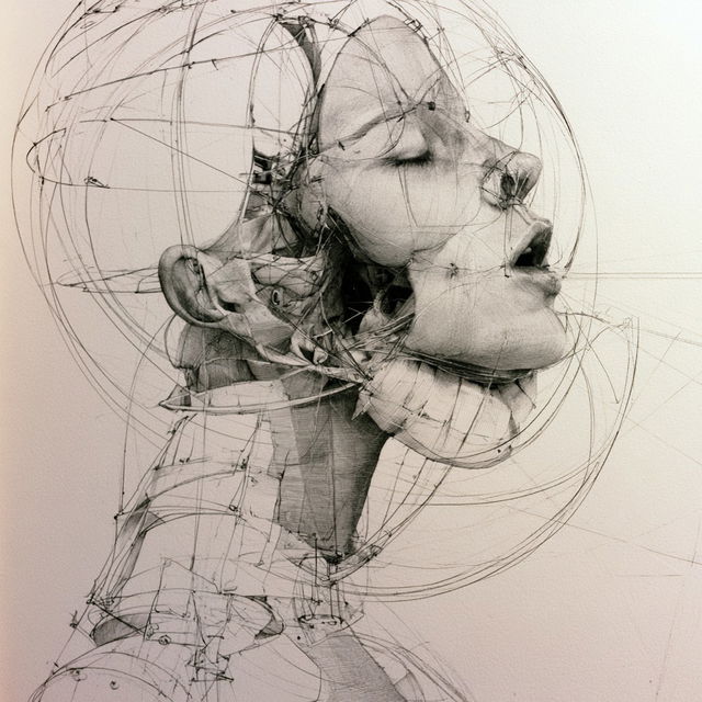 Hans Bellmer style, Midjourney V8.2, render 3 of 4