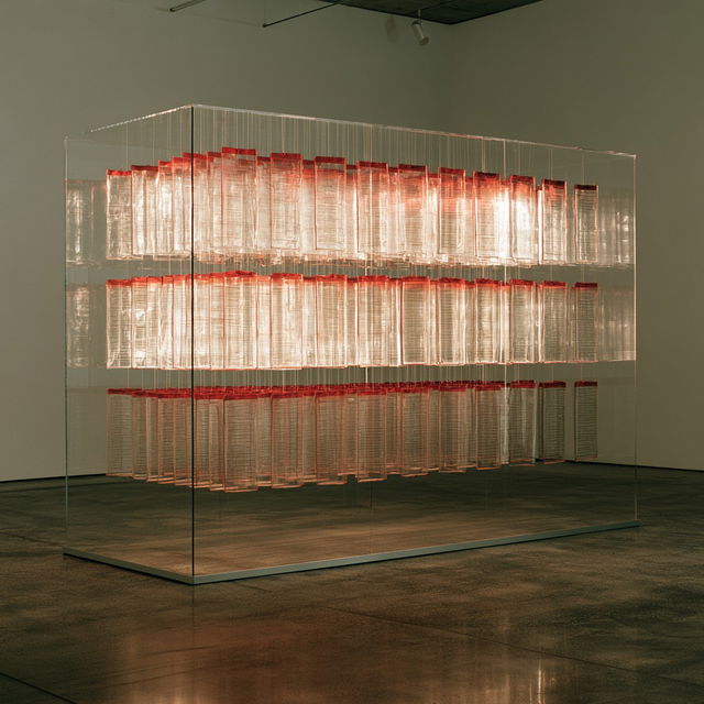 Hans Haacke style, Midjourney V8.2, render 3 of 4