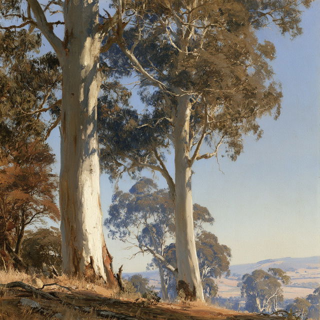Hans Heysen style, Midjourney V8.2, render 1 of 4