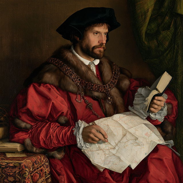 Hans Holbein the Elder style, Midjourney V8.2, render 4 of 4