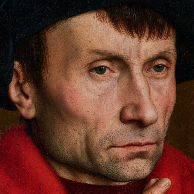Hans Memling style, Midjourney V8.2, render 2 of 4