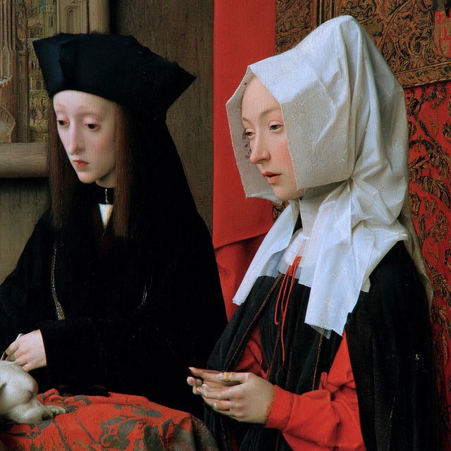 Hans Memling style, Midjourney V8.2, render 3 of 4