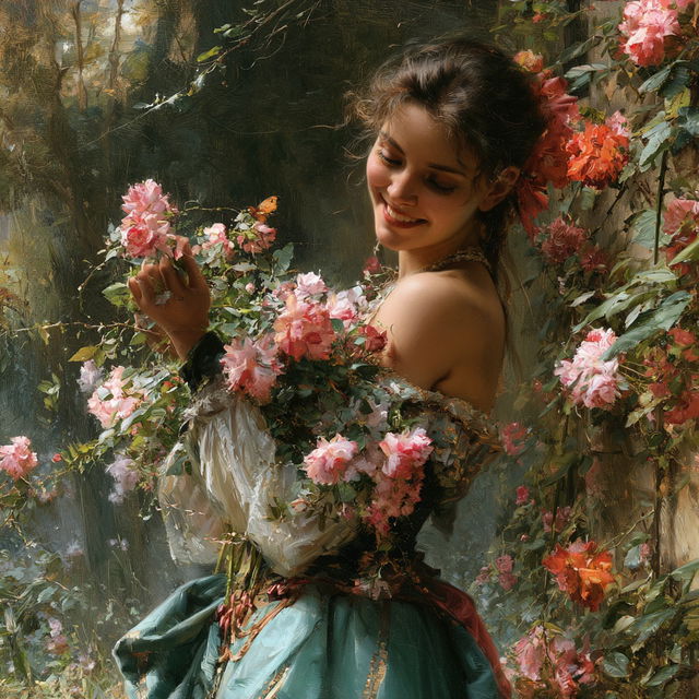 Hans Zatzka style, Midjourney V8.2, render 2 of 4