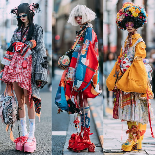 Harajuku fashion style, Midjourney V8.2, render 3 of 4