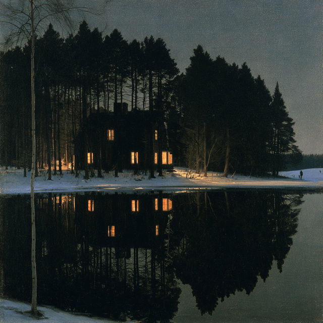 Harald Sohlberg style, Midjourney V8.2, render 2 of 4