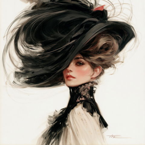 Harrison Fisher style (Illustrators), Midjourney V8.2