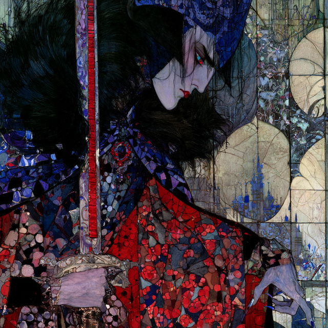 Harry Clarke style, Midjourney V8.2, render 1 of 4