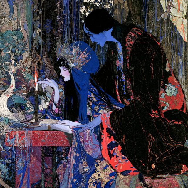Harry Clarke style, Midjourney V8.2, render 3 of 4
