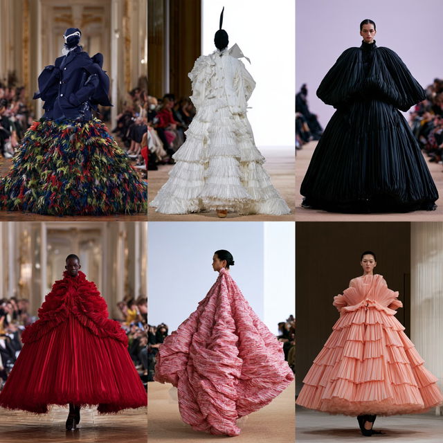 Haute couture fashion style, Midjourney V8.2, render 1 of 4