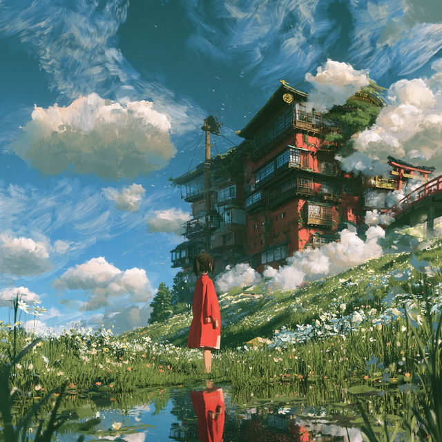 Hayao Miyazaki style, Midjourney V8.2, render 1 of 4