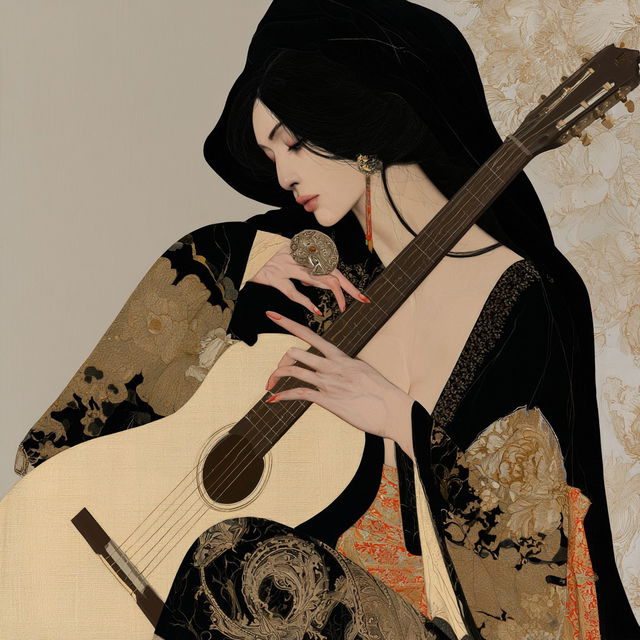 Hayv Kahraman style, Midjourney V8.2, render 2 of 4