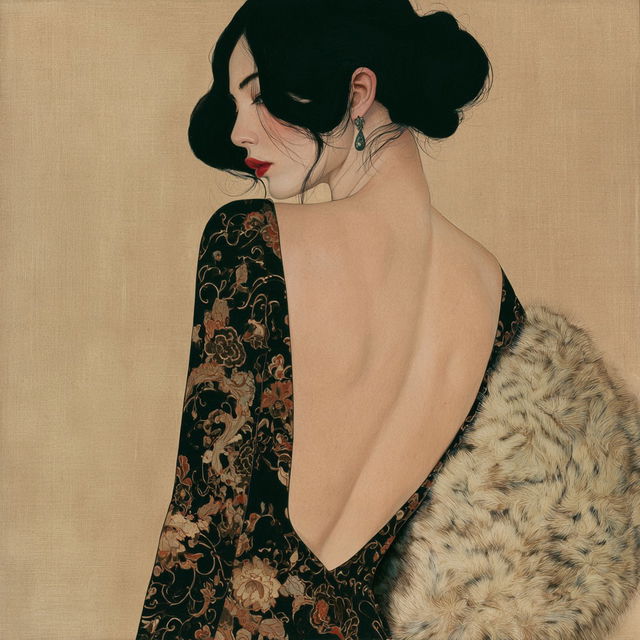 Hayv Kahraman style, Midjourney V8.2, render 4 of 4