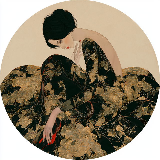 Hayv Kahraman style, Midjourney V8.2, render 3 of 4