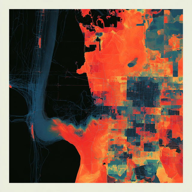 Heat map style, Midjourney V8.2, render 4 of 4