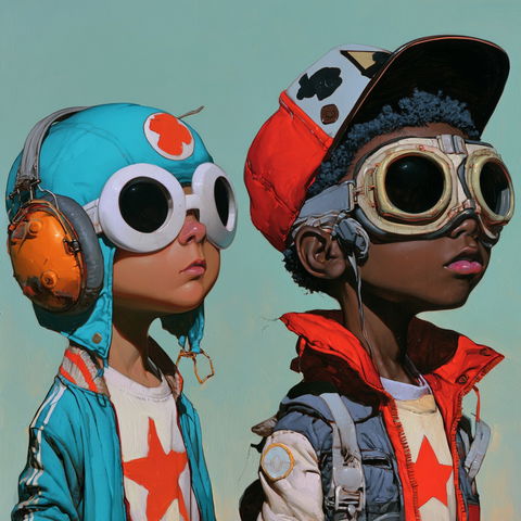 Hebru Brantley style (Various), Midjourney V8.2