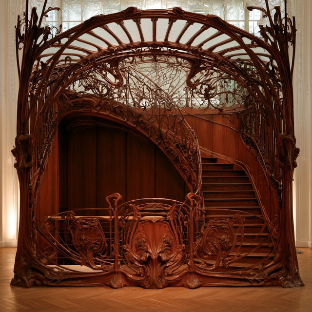 Hector Guimard style, Midjourney V8.2, render 2 of 4