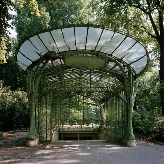 Hector Guimard style, Midjourney V8.2, render 4 of 4