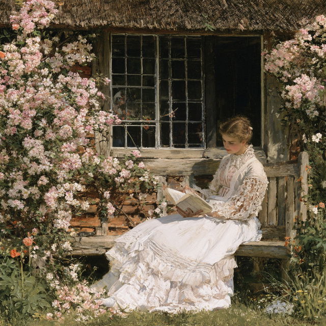Helen Allingham style, Midjourney V8.2, render 2 of 4