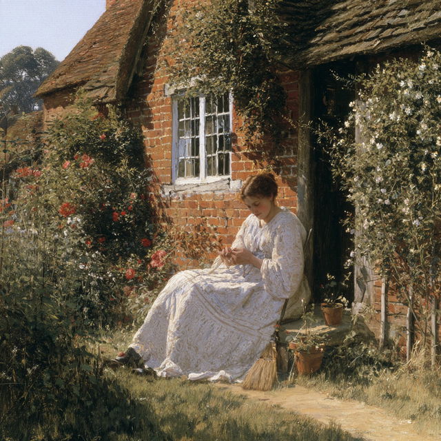 Helen Allingham style, Midjourney V8.2, render 4 of 4