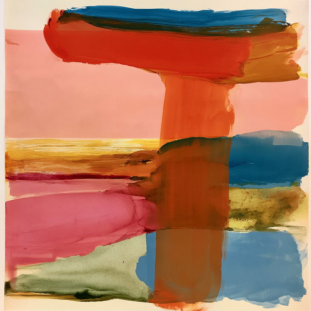 Helen Frankenthaler style, Midjourney V8.2, render 3 of 4