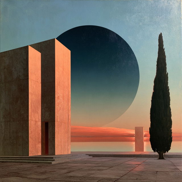 Helen Lundeberg style, Midjourney V8.2, render 4 of 4