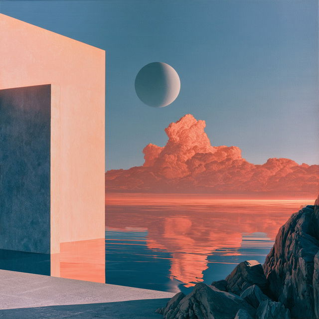 Helen Lundeberg style, Midjourney V8.2, render 3 of 4