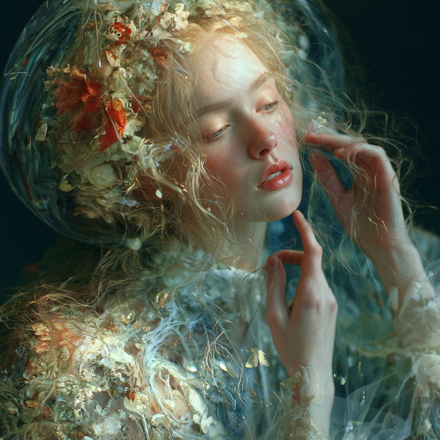 Helene Beland style, Midjourney V8.2, render 1 of 4