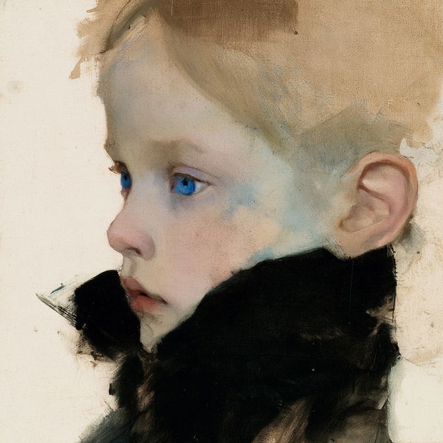 Helene Schjerfbeck style, Midjourney V8.2, render 4 of 4
