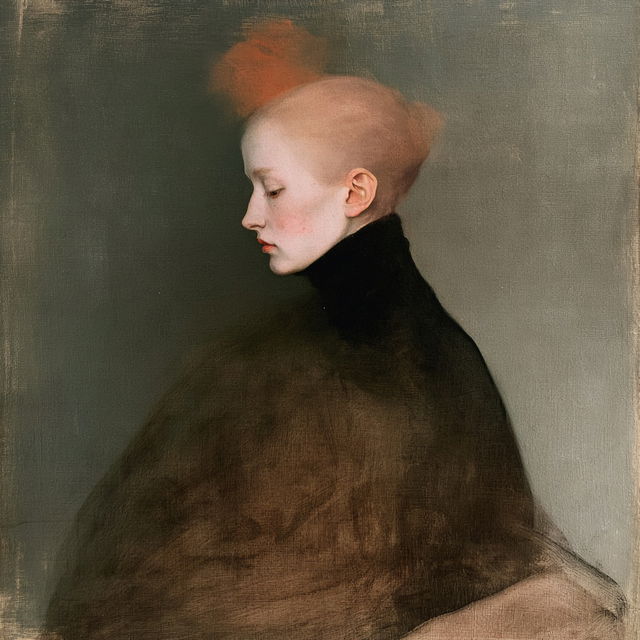 Helene Schjerfbeck style, Midjourney V8.2, render 3 of 4