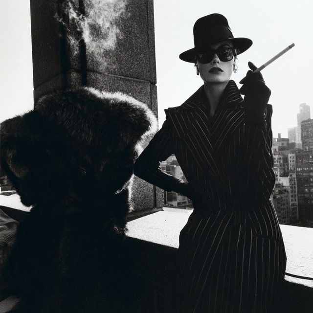Helmut Newton style, Midjourney V8.2, render 4 of 4