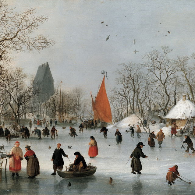 Hendrick Avercamp style, Midjourney V8.2, render 2 of 4