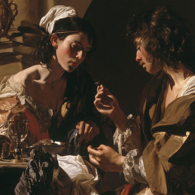 Hendrick ter Brugghen style, Midjourney V8.2, render 1 of 4