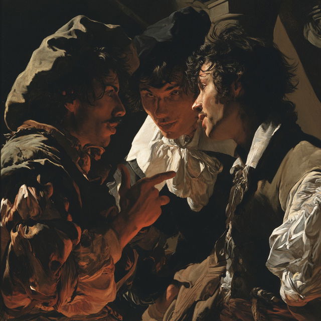Hendrick ter Brugghen style, Midjourney V8.2, render 3 of 4