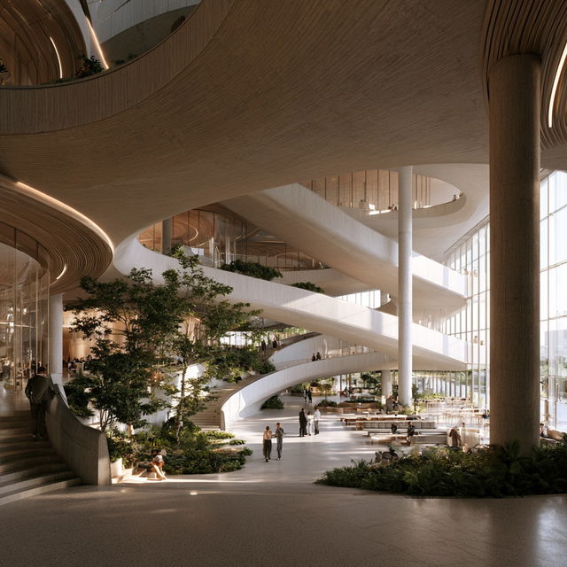 Henning Larsen style, Midjourney V8.2, render 4 of 4