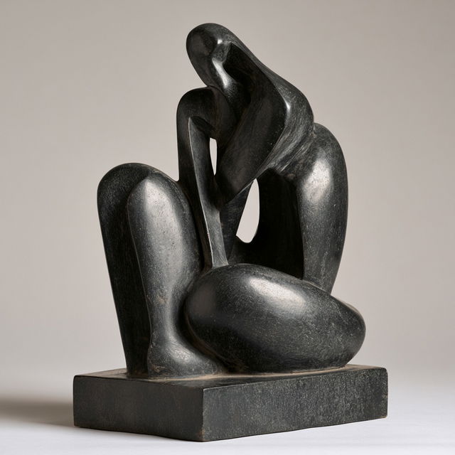 Henri Gaudier Brzeska style, Midjourney V8.2, render 2 of 4