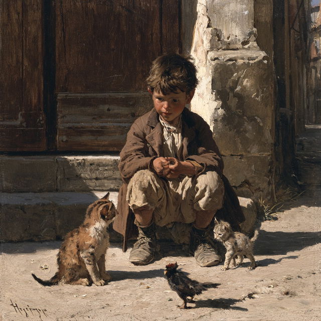 Henri-Jules-Jean Geoffroy style, Midjourney V8.2, render 2 of 4