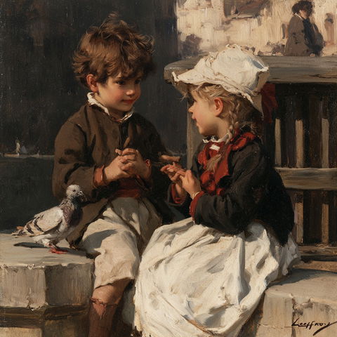 Henri-Jules-Jean Geoffroy style (Painters), Midjourney V8.2