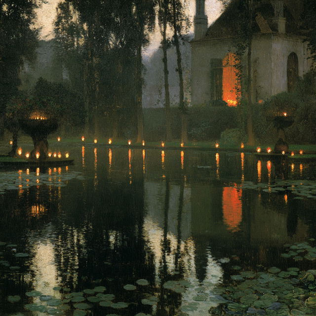 Henri Le Sidaner style, Midjourney V8.2, render 4 of 4