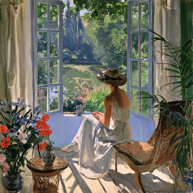 Henri Lebasque style, Midjourney V8.2, render 1 of 4